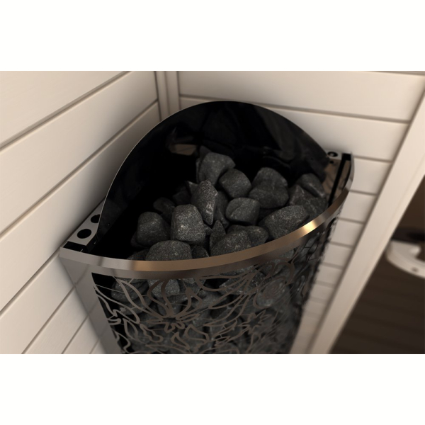 Электрическая печь SAWO DRAGONFIRE Heater King DRFT3-60NS-CNR-P-C (6 кВт, выносной пульт, угловая, нержавейка). Фото № 4