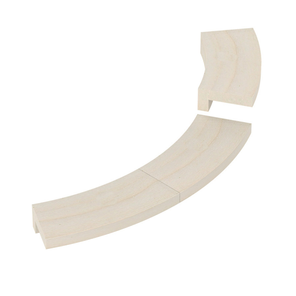 Монтажный фланец SAWO TH-COLLAR-W4-CNR-A (для печи TOWER TH4, TH5, ARI3, PNX3 & DRFT3, угловой, осина). Фото № 1