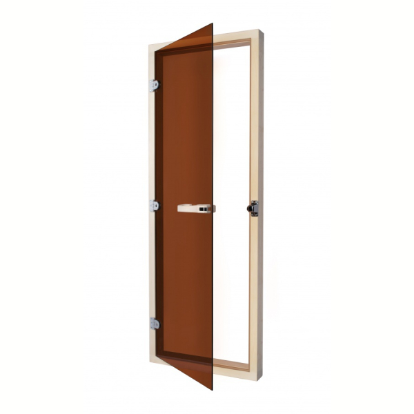 Стеклянная дверь Sawo 730-4SGA, 690 mm x 1890 mm Бронза с порогом, универсальная. Фото № 1