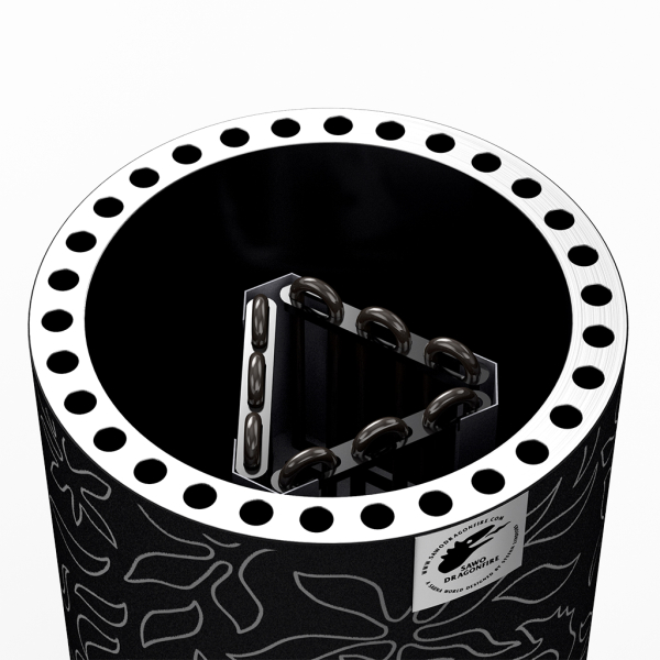 Печь Sawo Dragonfire Fiber Jungle DRF3-75NS-P-С. Фото № 3