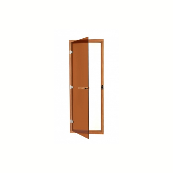 Стеклянная дверь Sawo 730-4SGD, 690 mm х 1890 mm Бронза с порогом, универсальная. Фото № 1