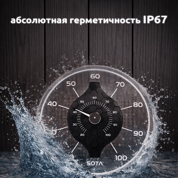 Термометр для бани 3000К с LED подсветкой, (тёплый белый, до +100С.). Фото № 3