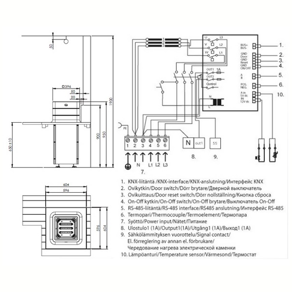 Электрическая печь Tulikivi Nuoska White 9,0 kW Встроенная. Фото № 3