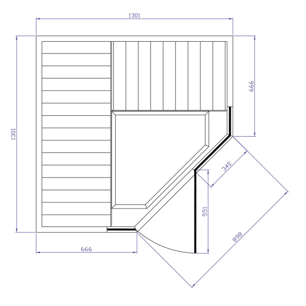 Инфракрасная сауна Tylo Tylosand INFRA CABIN T870H BLACK. Фото № 7