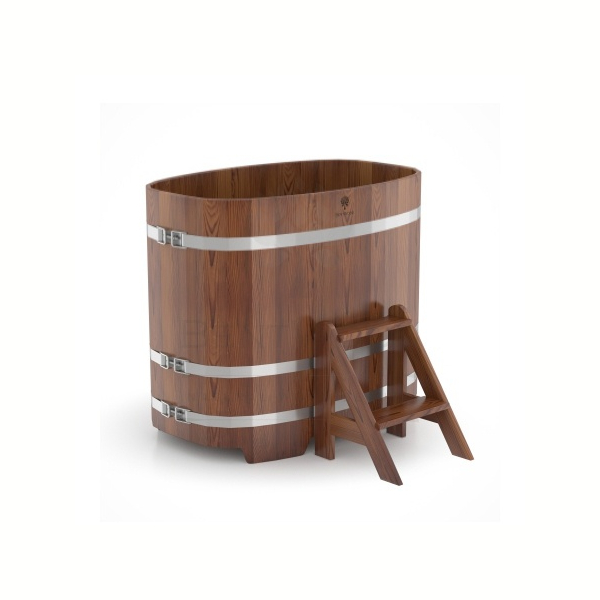 Купель Овальная Bentwood из морёной лиственницы Премиум 0,76 х 1,16 х 1,1 м. Фото № 1