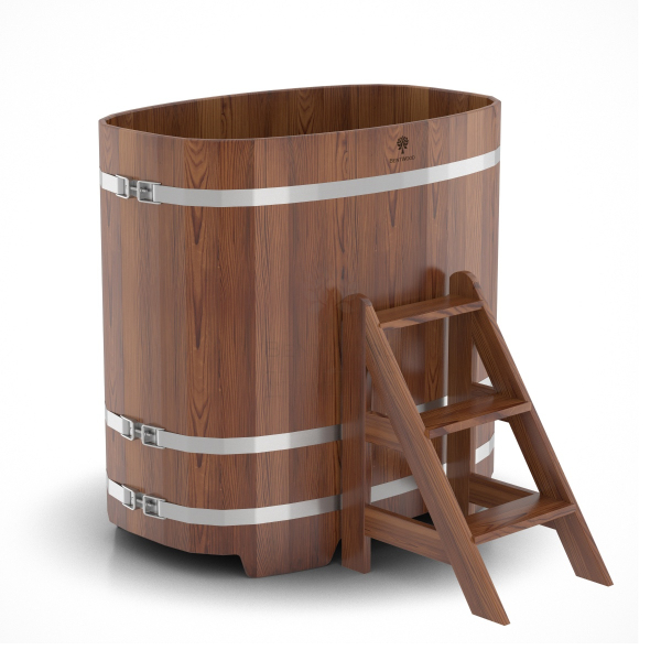 Купель Овальная Bentwood из морёной лиственницы Премиум 0,76 х 1,16 х 1,2 м. Фото № 1