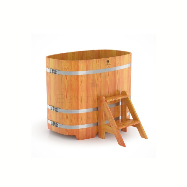 Купель Овальная Bentwood из натуральной лиственницы Премиум 0,76 х 1,16 х 1,0 м. Фото № 1