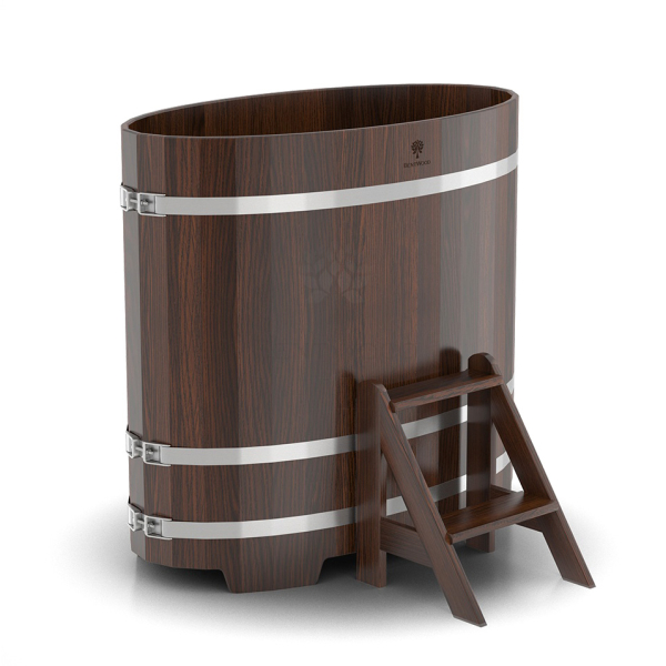Купель Овальная Bentwood из морёного дуба 0,59 х 1,06 х 1,2 м. Фото № 1
