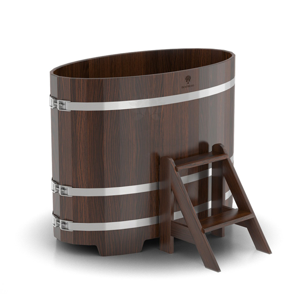 Купель Овальная Bentwood из морёного дуба 0,59 х 1,06 х 1,0 м. Фото № 1