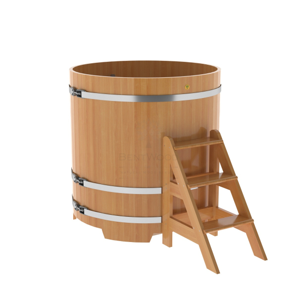 Купель Круглая Bentwood из натуральной лиственницы Премиум 1,17 х 1,17 х 1,2 м. Фото № 1
