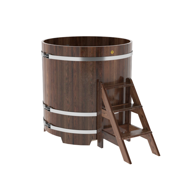 Купель Круглая Bentwood из морёной лиственницы Премиум 1,17 х 1,17 х 1,2 м. Фото № 1