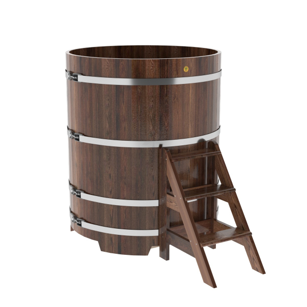 Купель Круглая Bentwood из морёной лиственницы Премиум 1,17 х 1,17 х 1,4 м. Фото № 1