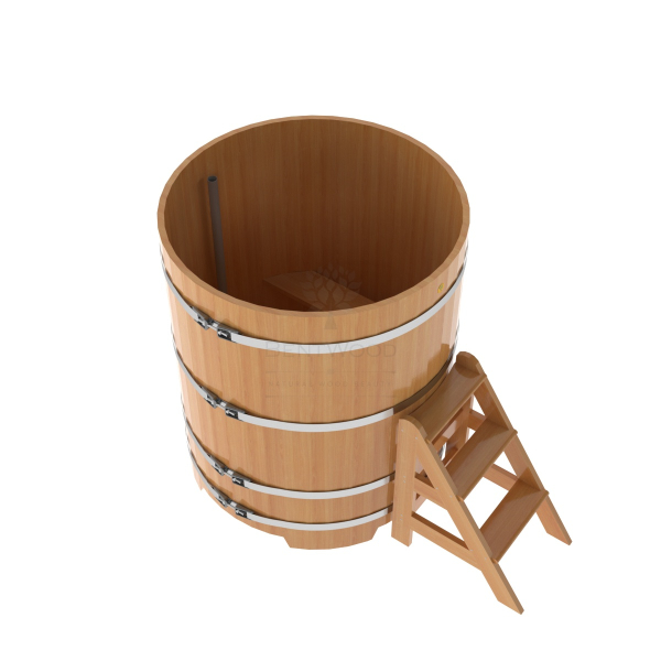 Купель Круглая Bentwood из натуральной лиственницы Премиум 1,17 х 1,17 х 1,4 м. Фото № 4