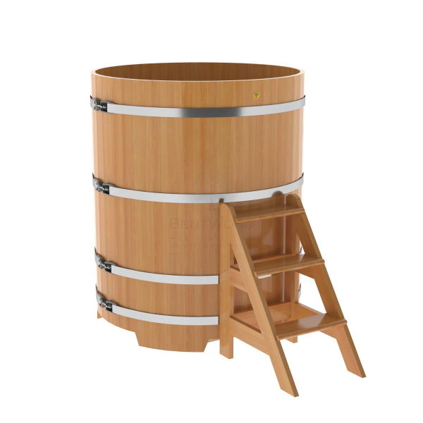 Купель Круглая Bentwood из натуральной лиственницы Премиум 1,17 х 1,17 х 1,4 м. Фото № 1