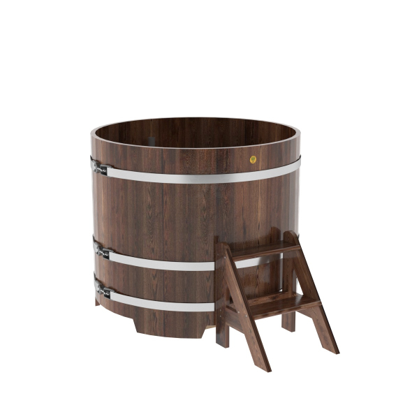 Купель Круглая Bentwood из морёной лиственницы Премиум 1,17 х 1,17 х 1,0 м. Фото № 1