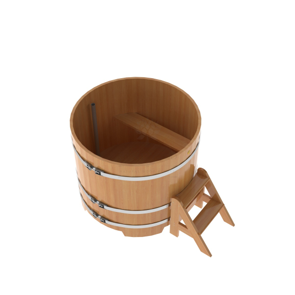 Купель Круглая Bentwood из натуральной лиственницы Премиум 1,17 х 1,17 х 1,0 м. Фото № 3