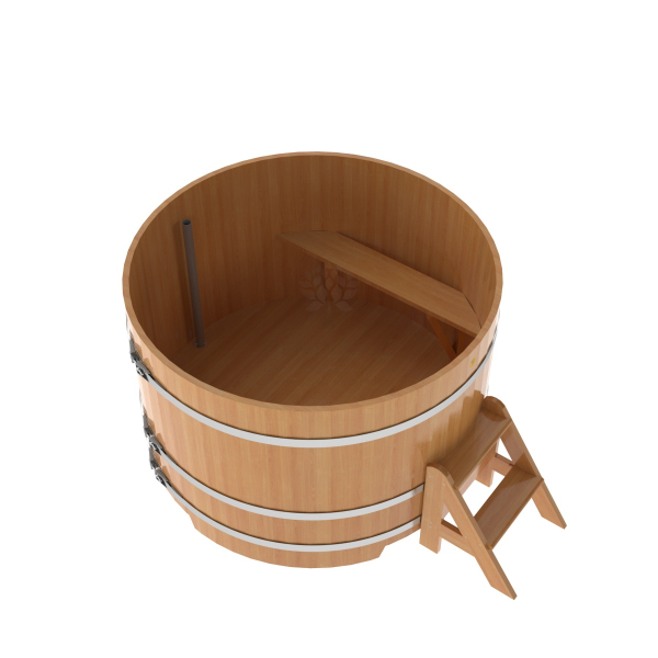 Купель Круглая Bentwood из натуральной лиственницы Премиум 1,50 х 1,50 х 1,0 м. Фото № 4