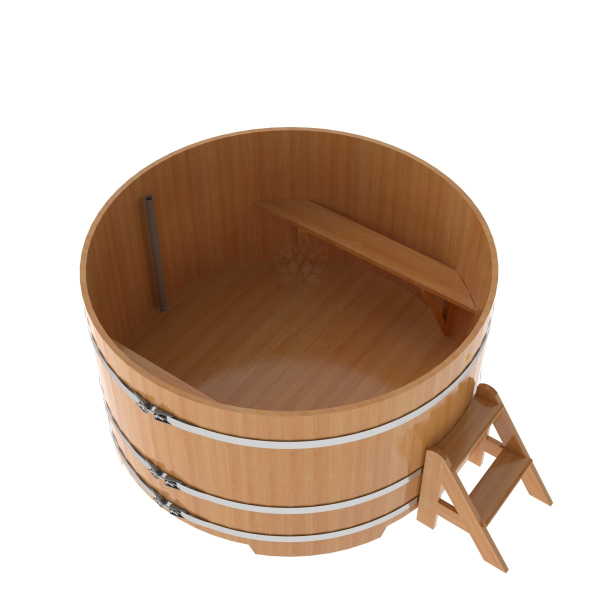 Купель Круглая Bentwood из натуральной лиственницы Премиум 1,80 х 1,80 х 1,0 м. Фото № 4