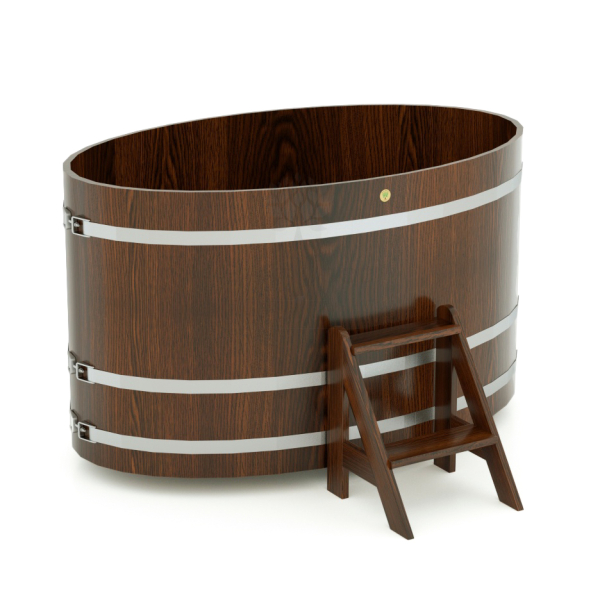 Купель Овальная Bentwood из морёного дуба 1,02 х 1,68 х 1,0 м. Фото № 1