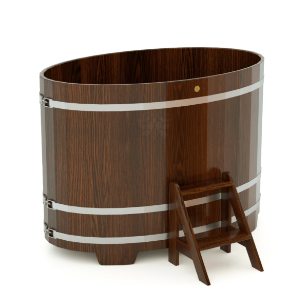 Купель Овальная Bentwood из морёного дуба 1,02 х 1,68 х 1,2 м. Фото № 1