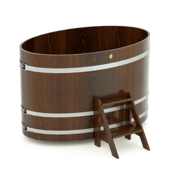 Купель Овальная Bentwood из морёного дуба 1,02 х 1,68 х 1,1 м. Фото № 1