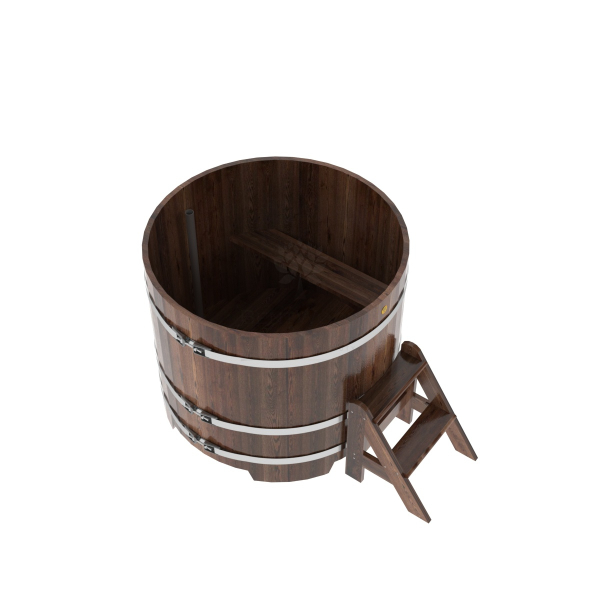 Купель Круглая Bentwood из морёной лиственницы Премиум 1,17 х 1,17 х 1,0 м. Фото № 4