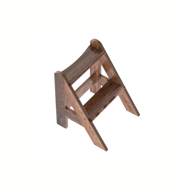 Лесенка для купели 2 ступени Bentwood лиственница морёная. Фото № 2