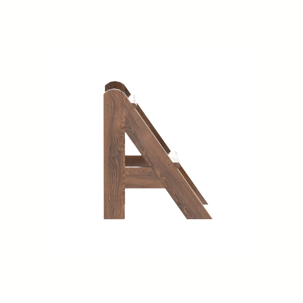 Лесенка для купели 2 ступени Bentwood дуб морёный. Фото № 3