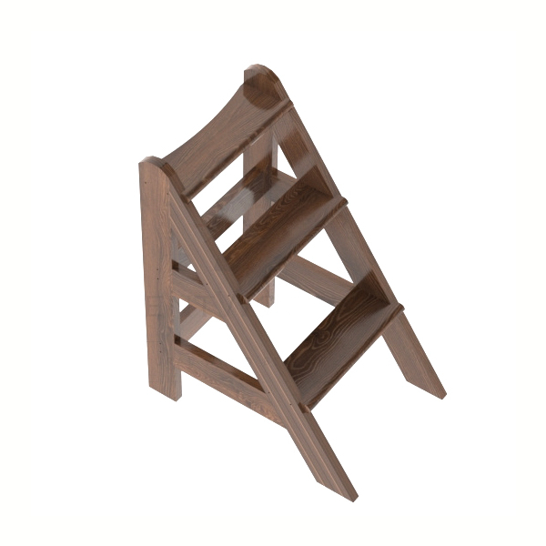 Лесенка для купели 3 ступени Bentwood дуб морёный. Фото № 2