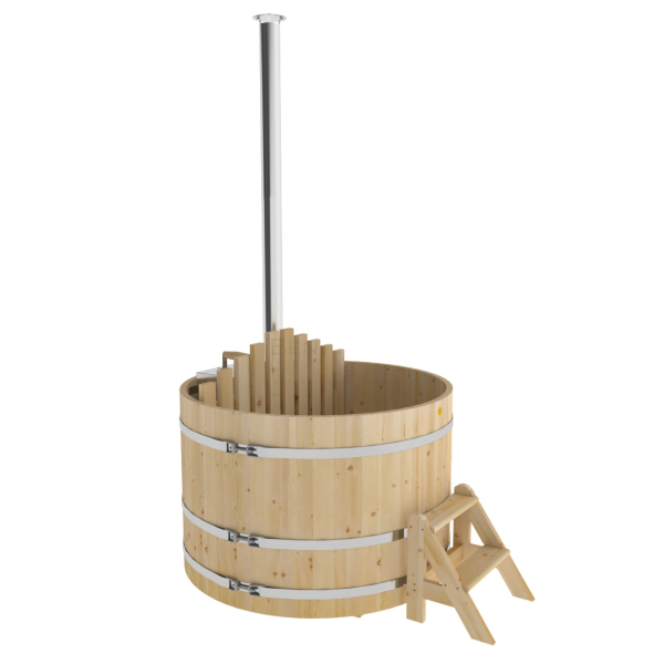Купель BentWood Фурако из кедра D 1.5 (H 1.0/Стандарт) с внутренней печкой . Фото № 1
