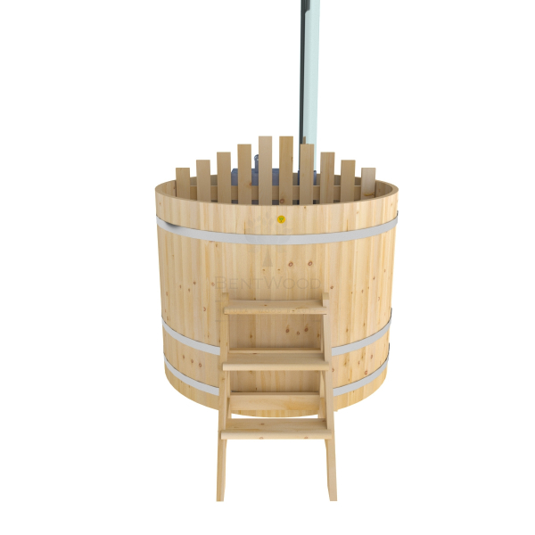 Купель BentWood Фурако из кедра D 1.5 (H 1.2/Стандарт) с внутренней печкой. Фото № 4