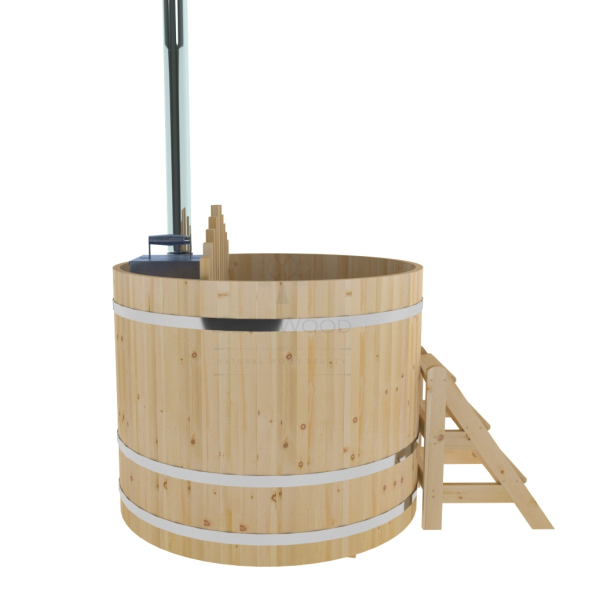 Купель BentWood Фурако из кедра D 1.5 (H 1.2/Стандарт) с внутренней печкой. Фото № 5