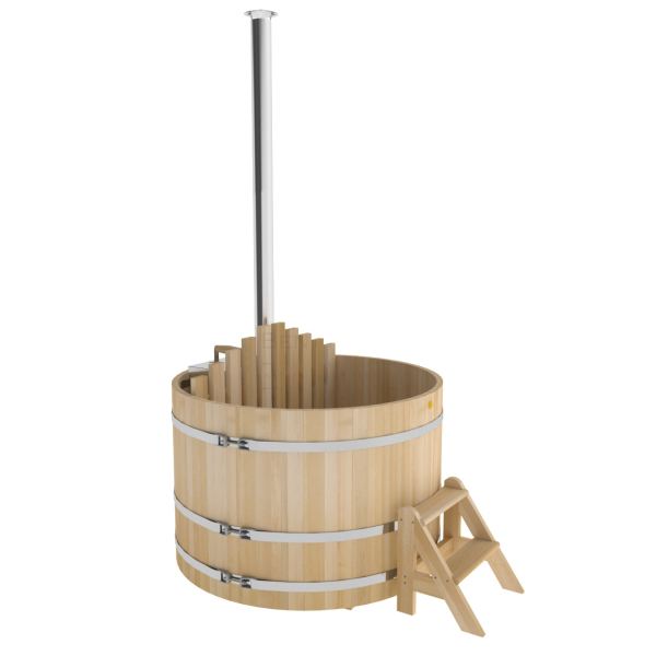 Купель BentWood Фурако из кедра D 1.5 (H 1.0/Премиум) с внутренней печкой. Фото № 1