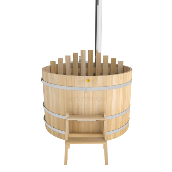 Купель BentWood Фурако из кедра D 1.5 (H 1.0/Премиум) с внутренней печкой. Фото № 5