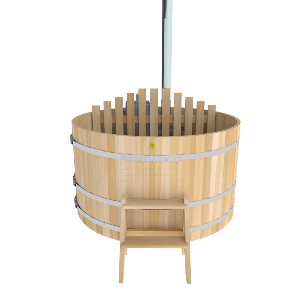 Купель BentWood Фурако из кедра D 1.8 (H 1.0/Премиум) с внутренней печкой. Фото № 4