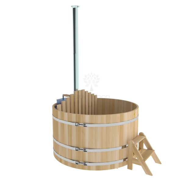 Купель BentWood Фурако из кедра D 1.8 (H 1.0/Премиум) с внутренней печкой. Фото № 1