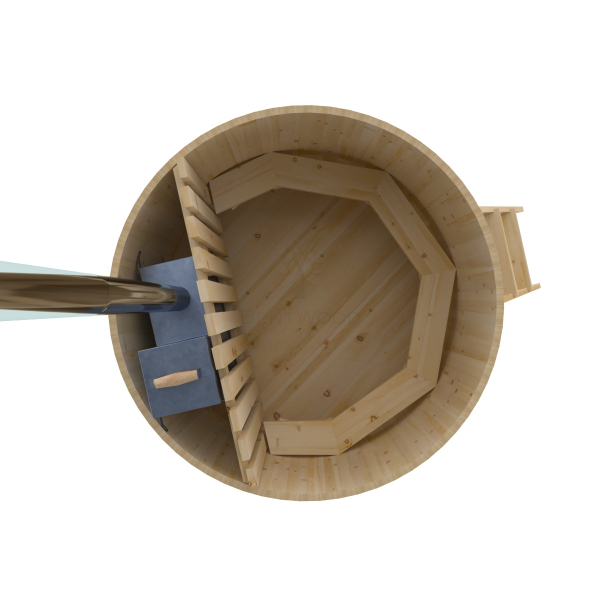 Купель BentWood Фурако из кедра D 1.8 (H 1.2/Стандарт) с внутренней печкой. Фото № 6