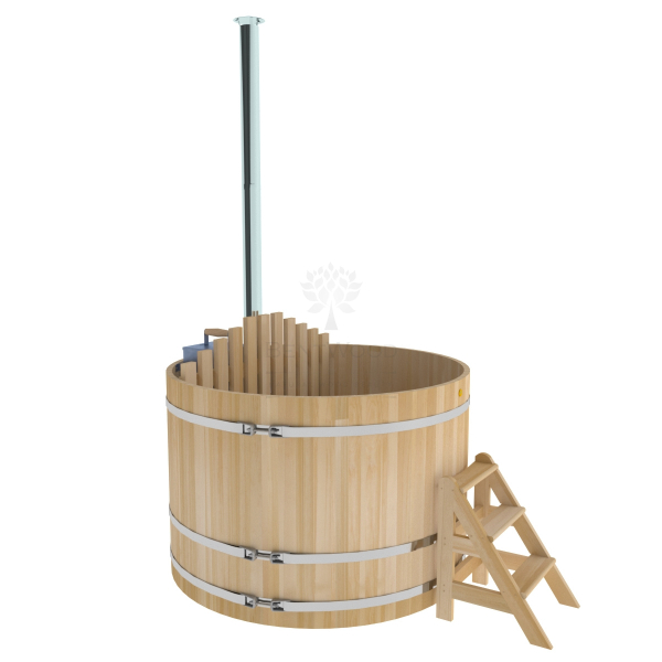 Купель BentWood Фурако из кедра D 1.8 (H 1.2/Премиум) с внутренней печкой. Фото № 1