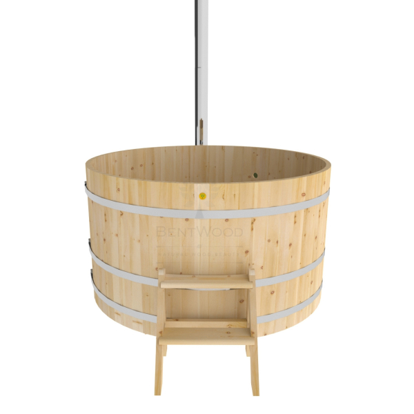 Купель BentWood Фурако из кедра D 1.8 (H 1.0/Стандарт) с наружной печкой. Фото № 3