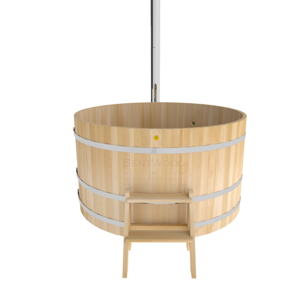 Купель BentWood Фурако из кедра D 1.8 (H 1.0/Премиум) с наружной печкой. Фото № 7