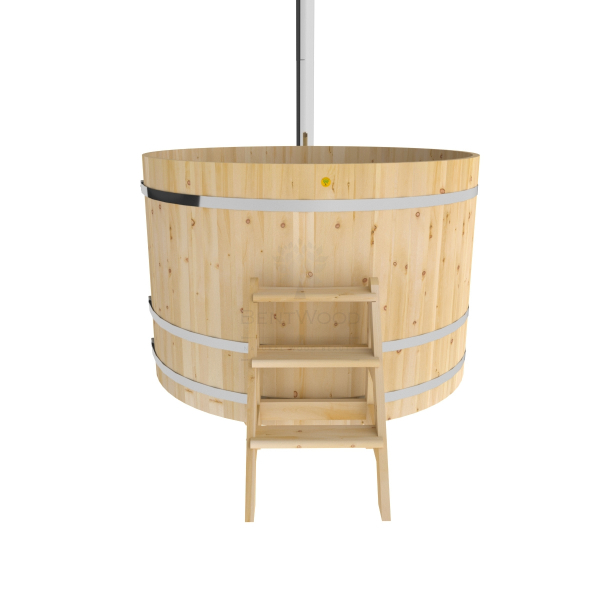 Купель BentWood Фурако из кедра D 1.8 (H 1.2/Стандарт) с наружной печкой. Фото № 7