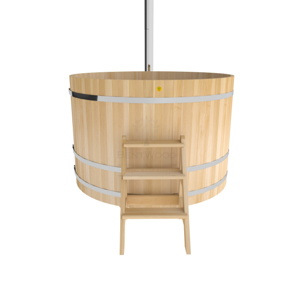 Купель BentWood Фурако из кедра D 1.8 (H 1.2/Премиум) с наружной печкой. Фото № 7