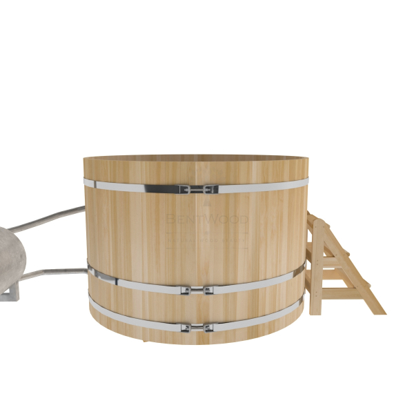 Купель BentWood Фурако из кедра D 1.8 (H 1.2/Премиум) с наружной печкой. Фото № 6