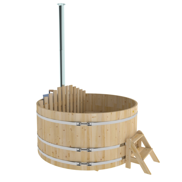 Купель BentWood Фурако из кедра D 2.1 (H 1.0/Стандарт) с внутренней печкой. Фото № 1