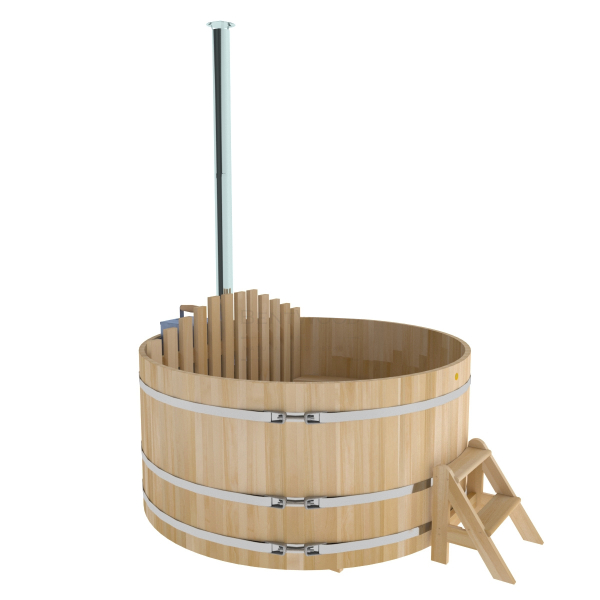 Купель BentWood Фурако из кедра D 2.1 (H 1.0/Премиум) с внутренней печкой. Фото № 1