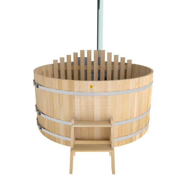 Купель BentWood Фурако из кедра D 2.1 (H 1.0/Премиум) с внутренней печкой. Фото № 4