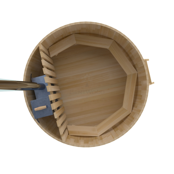 Купель BentWood Фурако из кедра D 2.1 (H 1.0/Премиум) с внутренней печкой. Фото № 6