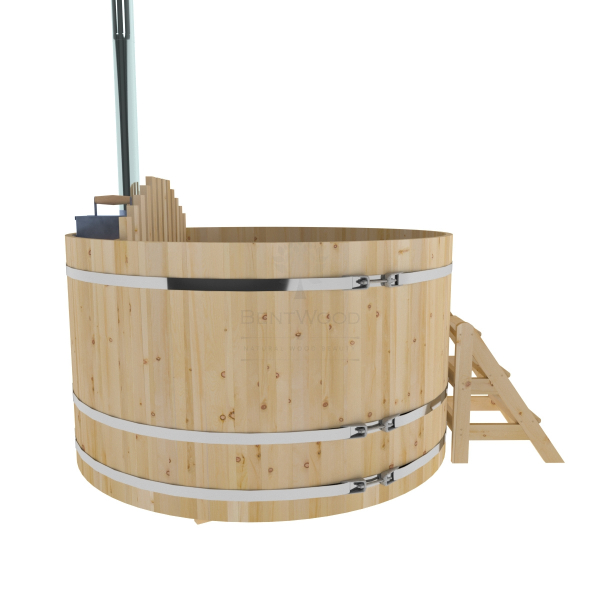Купель BentWood Фурако из кедра D 2.1 (H 1.2/Стандарт) с внутренней печкой. Фото № 5