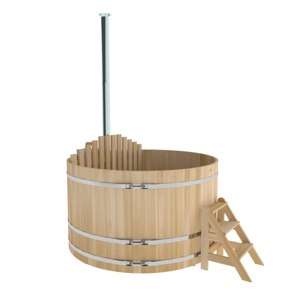 Купель BentWood Фурако из кедра D 2.1 (H 1.2/Премиум) с внутренней печкой. Фото № 1