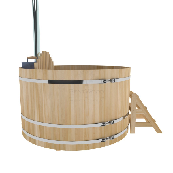 Купель BentWood Фурако из кедра D 2.1 (H 1.2/Премиум) с внутренней печкой. Фото № 5